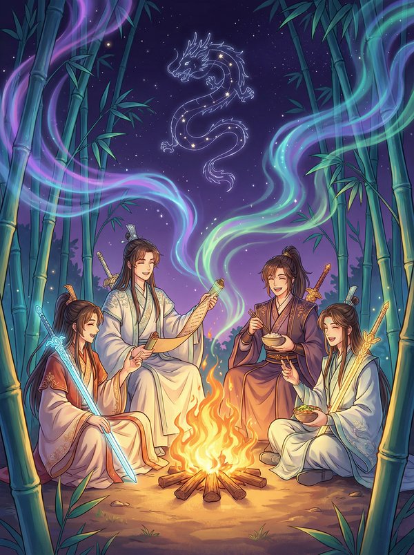 海角网-竹林夜话